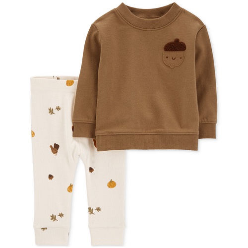 카터스 Baby Unisex 2-Pc. Fall Theme Pant & Top Set