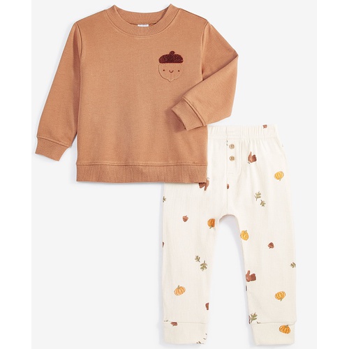 카터스 Baby Unisex 2-Pc. Fall Theme Pant & Top Set