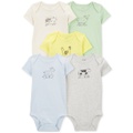 Baby Boys and Baby Girls 5-Pc. Short Sleeve Bodysuits Set