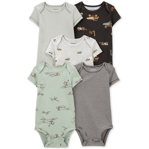 카터스 Baby Boys and Baby Girls 5-Pc. Short Sleeve Bodysuits Set