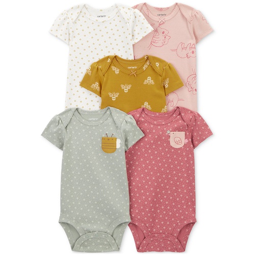 카터스 Baby Boys and Baby Girls 5-Pc. Short Sleeve Bodysuits Set