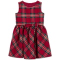 Toddler Girls Plaid Sateen Holiday Dress