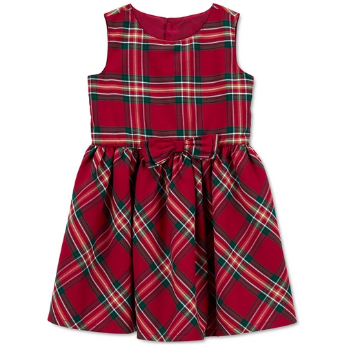 카터스 Toddler Girls Plaid Sateen Holiday Dress