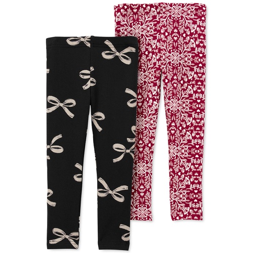 카터스 Toddler Girls Holiday Printed Leggings 2 Pack