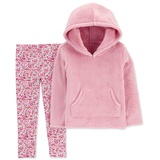 Toddler Girls 2-Pc. Fuzzy Pullover Hoodie & Printed Leggings Set