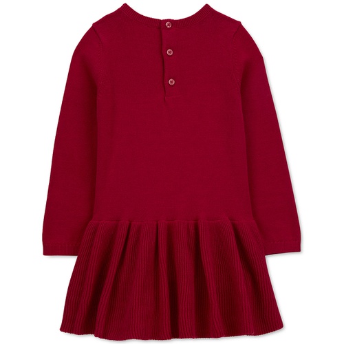 카터스 Toddler Girls Cotton Cable-Knit Sweater Dress