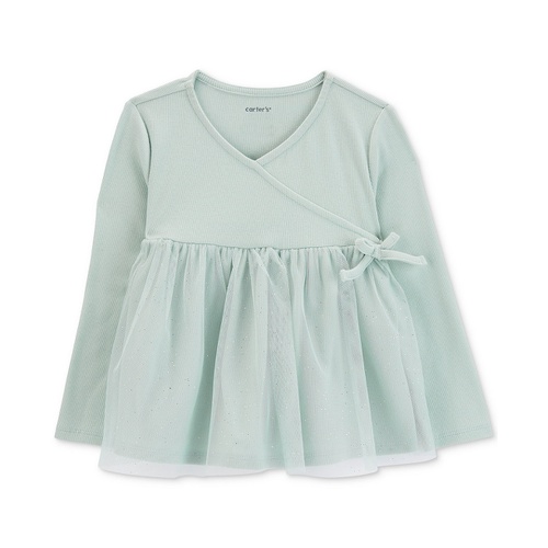 카터스 Toddler Girls Glitter Tulle Wrap Top