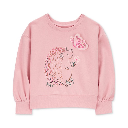 카터스 Toddler Girls Hedgehog Printed French Terry Sweatshirt