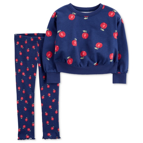 카터스 Toddler Girls Apple Sweatshirt & Pants Set