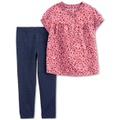 Toddler Girls Floral-Print Top & Jeggings Set