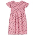 Toddler Girls Floral-Print Smocked Dress