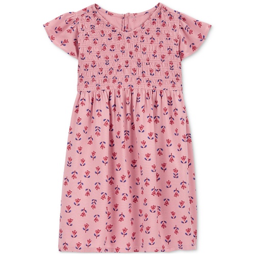 카터스 Toddler Girls Floral-Print Smocked Dress