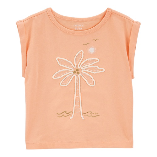 카터스 Toddler Girls Palm Tree Knit Tee