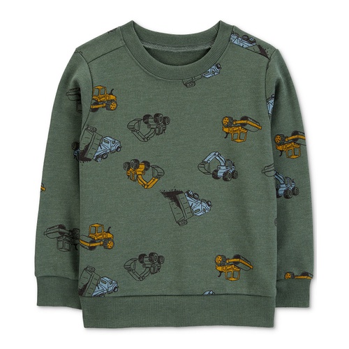 카터스 Toddler Boys Construction Trucks Printed French Terry Sweatshirt