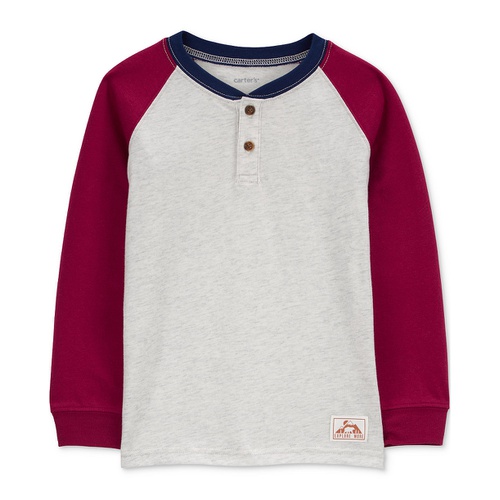 카터스 Toddler Boys Colorblocked Raglan-Sleeve Henley