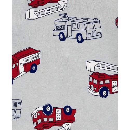 카터스 Toddler Boys Firetruck-Print 100% Snug-Fit Cotton Pajamas 4 Piece Set