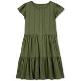 Little & Big Girls Cotton Tiered Seersucker Dress