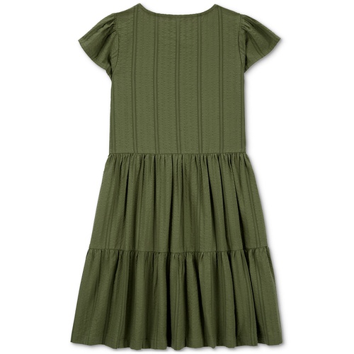 카터스 Little & Big Girls Cotton Tiered Seersucker Dress