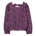 Little & Big Girls Floral Long-Sleeve Twill Top