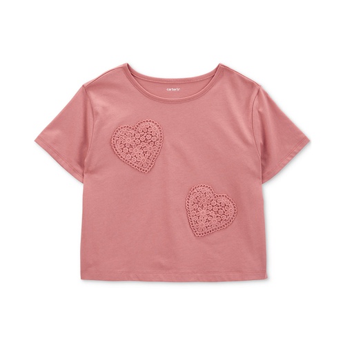 카터스 Little Boys and Big Girls Heart Boxy Fit T-Shirt