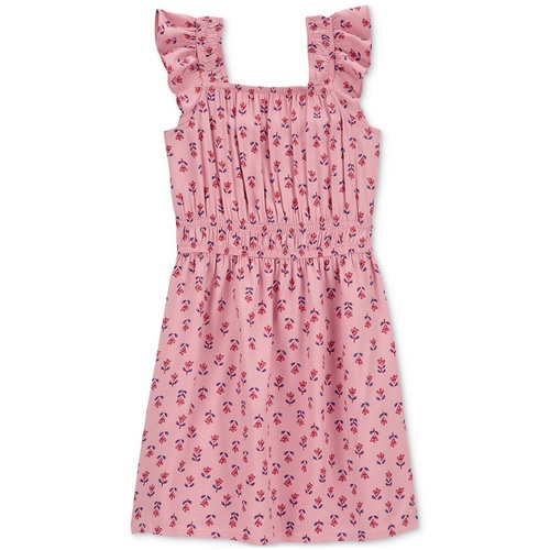 카터스 Little & Big Girls Floral-Print Smocked Dress