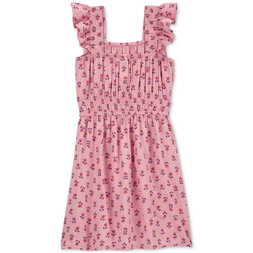 카터스 Little & Big Girls Floral-Print Smocked Dress