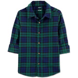 Carter Little & Big Boys Cotton Plaid Twill Button Shirt