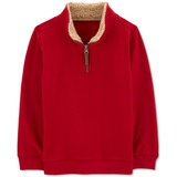 Little & Big Boys Quarter-Zip Sweater with Faux-Shearling Trim