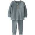 Baby Waffle-Knit Top & Pants 2 Piece Set