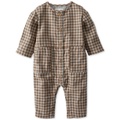 Baby Organic Cotton Gauze Gingham Button Front Jumpsuit