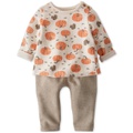 Baby Organic Cotton Harvest Pumpkins Top & Pants 2-Piece Set