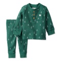 Baby Waffle-Knit Evergreen Trees-Print Top & Pants 2 Piece Set