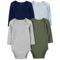 Baby Boys Long Sleeve Bodysuits Pack of 4