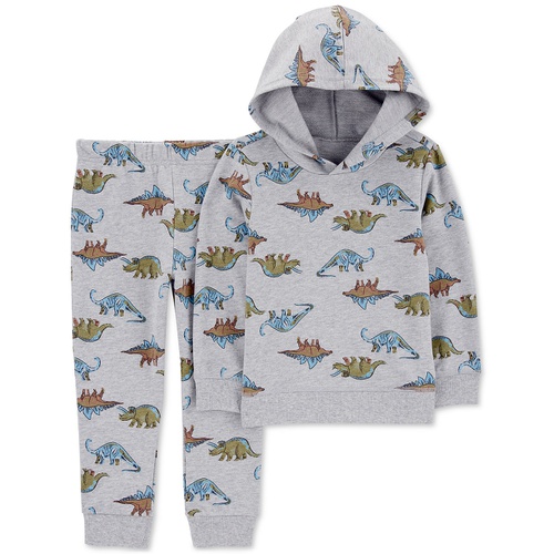 카터스 Toddler Boys Dino Print Pullover Hoodie & Pants 2 Piece Set