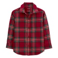 Toddler Boys Cotton Plaid Twill Button-Down Shirt