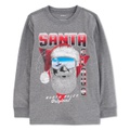 Little & Big Kids Santa Graphic Long-Sleeve T-Shirt