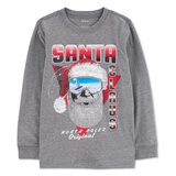 Little & Big Kids Santa Graphic Long Sleeve T Shirt