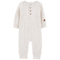 Baby Boys and Baby Girls Drop Needle Rib Jumpsuit