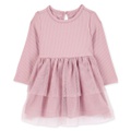 Baby Girls Ribbed Tulle Holiday Dress