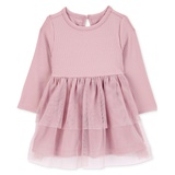 Baby Girls Ribbed Tulle Holiday Dress