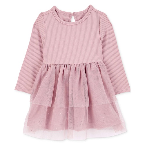 카터스 Baby Girls Ribbed Tulle Holiday Dress