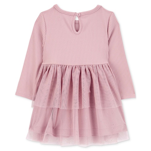 카터스 Baby Girls Ribbed Tulle Holiday Dress