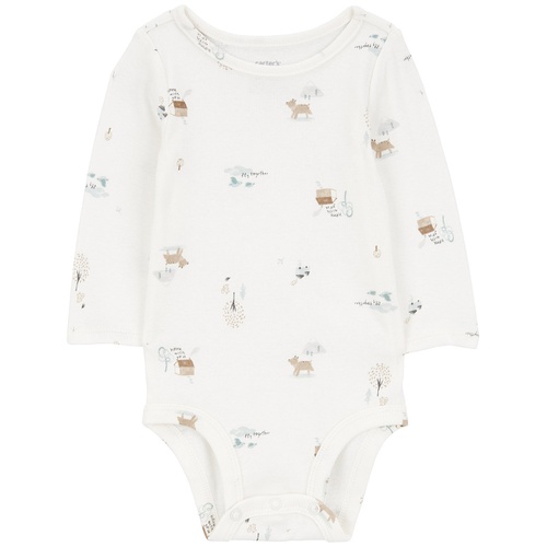 카터스 Baby Girls Woodland Creatures Bodysuit & Velboa Jumper 2 Piece Set