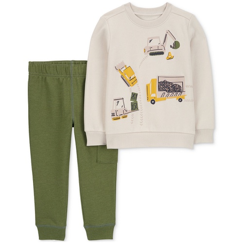 카터스 Baby Boys Construction Graphic Pullover Sweatshirt & Jogger Pants 2 Piece Set