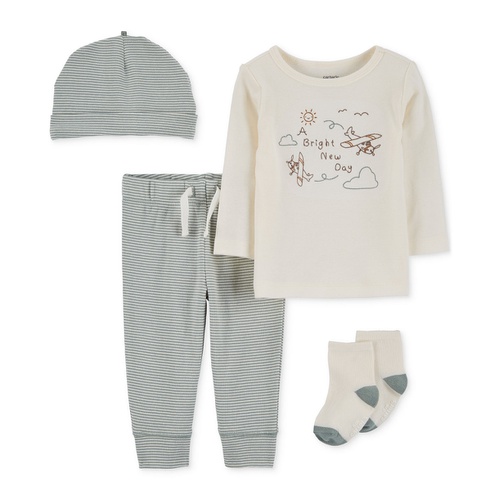 카터스 Baby Boys 4 Pc. Airplane Outfit Set