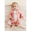 Baby Girls Little Cardigan Bodysuit and Pants 3 Piece Set