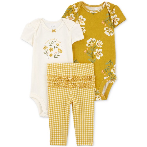 카터스 Baby Boys and Baby Girls 3 Pc. Little Character Bodysuit & Pant Set