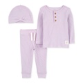 Baby Girls Drop Needle Hat T Shirt & Pants 3 Piece Set