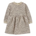 Baby Girls Cheetah Print Fleece Dress with Diaper Cover