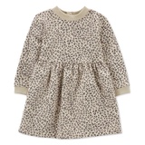 Baby Girls Cheetah Print Fleece Dress with Diaper Cover